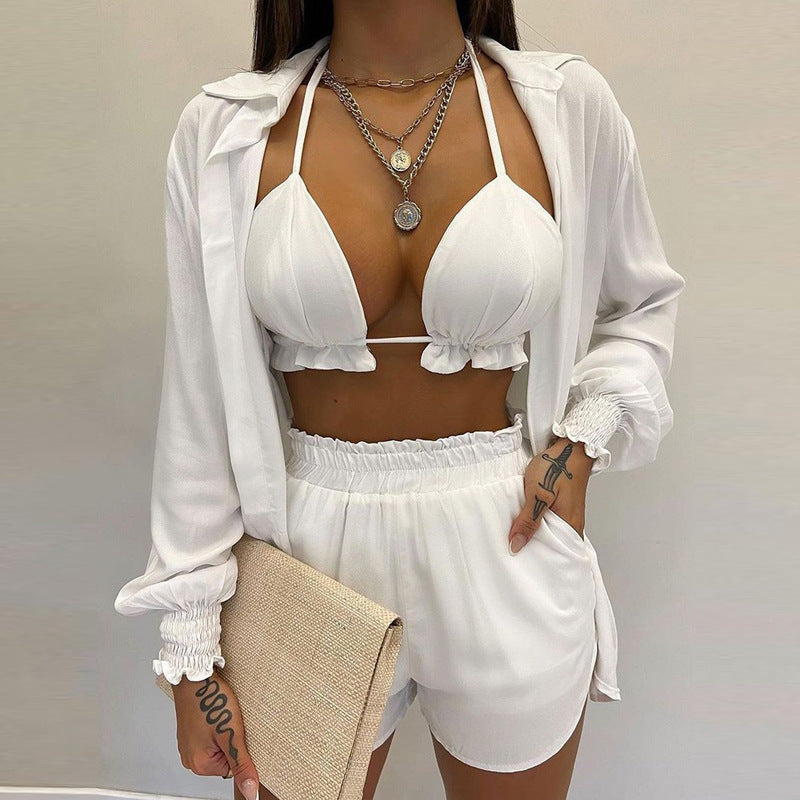 Stylisches 3-teiliges Sommeroutfit für Strand und Pool - TropenGlow
