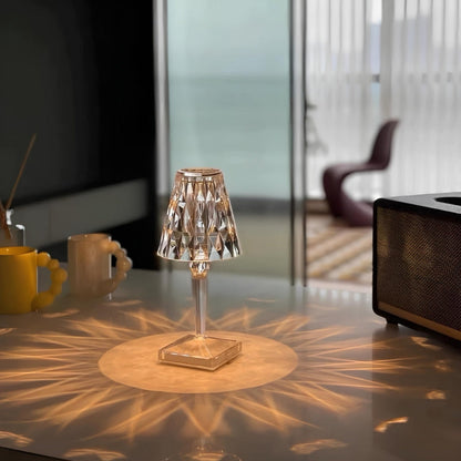 Kristall-Tischlampe mit Touch-Bedienung - LumeCrystal