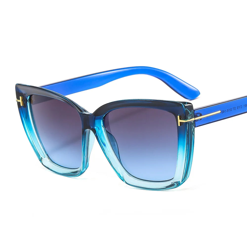 Stylische Cat-Eye Sonnenbrille mit UV-Schutz und Farbverlauf - VueLuxe