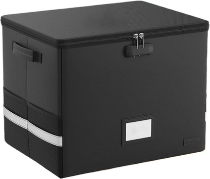 Feuerfester Aufbewahrungskoffer für Schallplatten – Wasserdichter Organizer für 150+ 12-Zoll-Schallplatten – Arcion