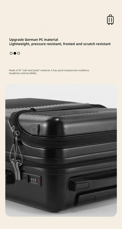 Hartschalen-Handgepäck mit Becherhalter, USB-Anschluss und TSA-Schloss