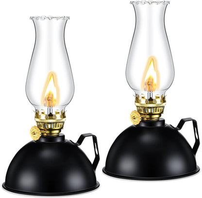 Vintage-Style Glas- & Metallöl Lampen Set von 2 – Ardin