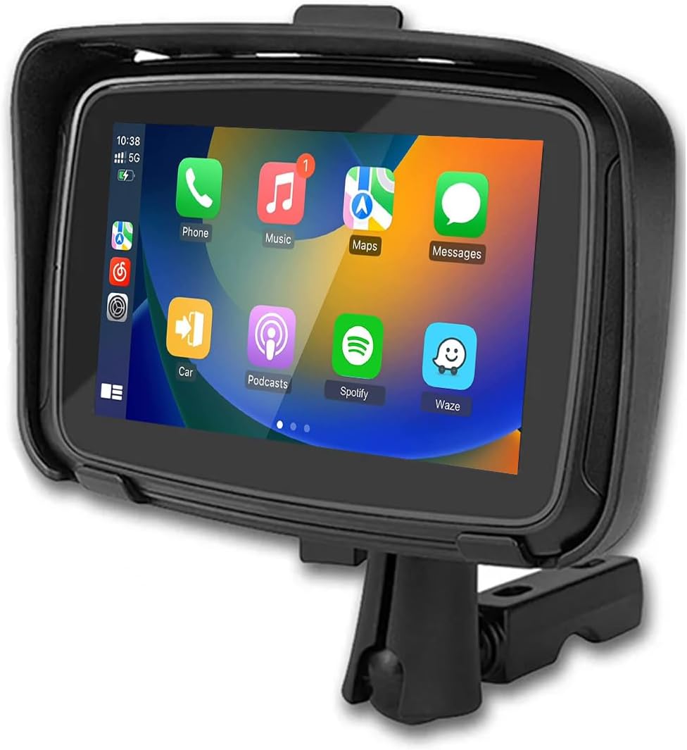 Tragbarer Motorradmonitor mit 5" (12,7 cm) IPS-Bildschirm – RideMate