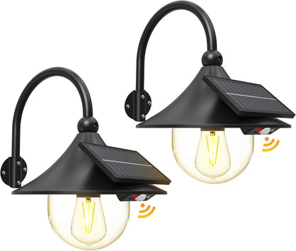 Solarbewegungsmelder für Scheunenwände mit 3 Modi und Flexarm-Design (2er-Pack) – Halden