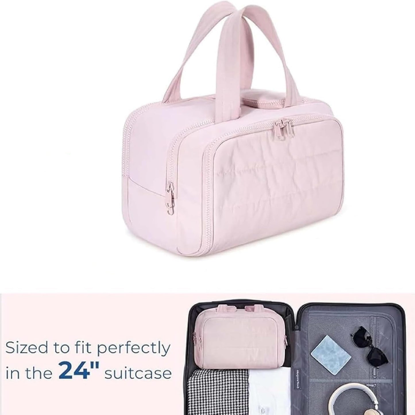 Reise-Kosmetiktasche – Große wasserdichte Kulturbeutel- und Make-up-Organizer (4-in-1) – Selvane