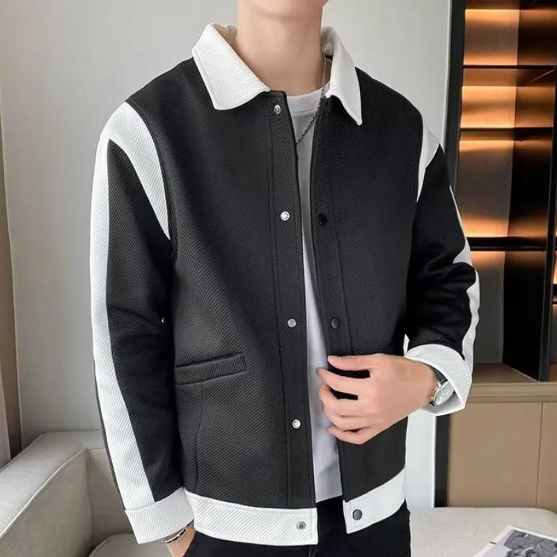 Herbstliche Patchwork Jacke für Herren – Alessandro