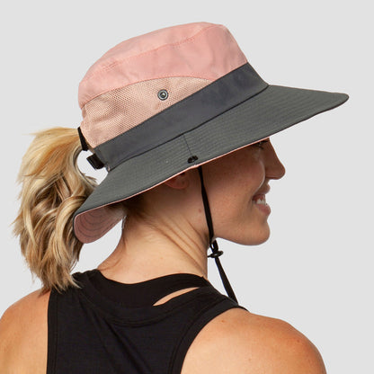 Atmungsaktiver UV-Schutz Damen Sonnenhut Faltbar mit Pferdeschwanzöffnung – Liane (Buy 1, Get 1 GRATIS)