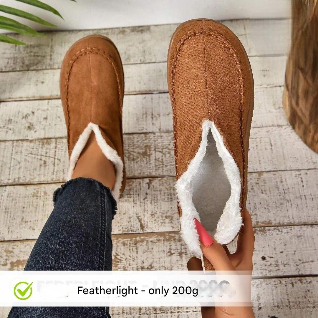 Barfußhausschuhe mit Fleece-Futter – Amalia