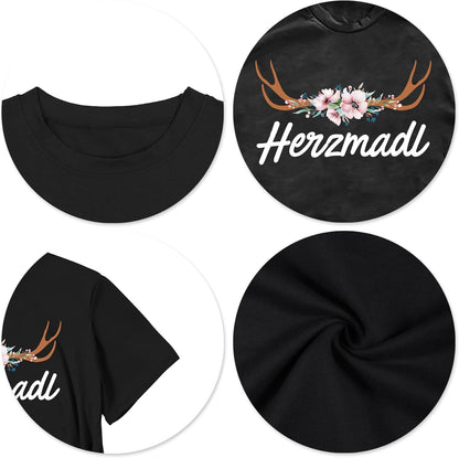 Damen Kurzarm Herzmadl T-Shirt – Lena Oktoberfest 2026