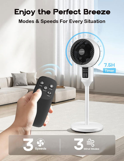 Einstellbarer Standventilator mit 3D-Oszillation – Aerion