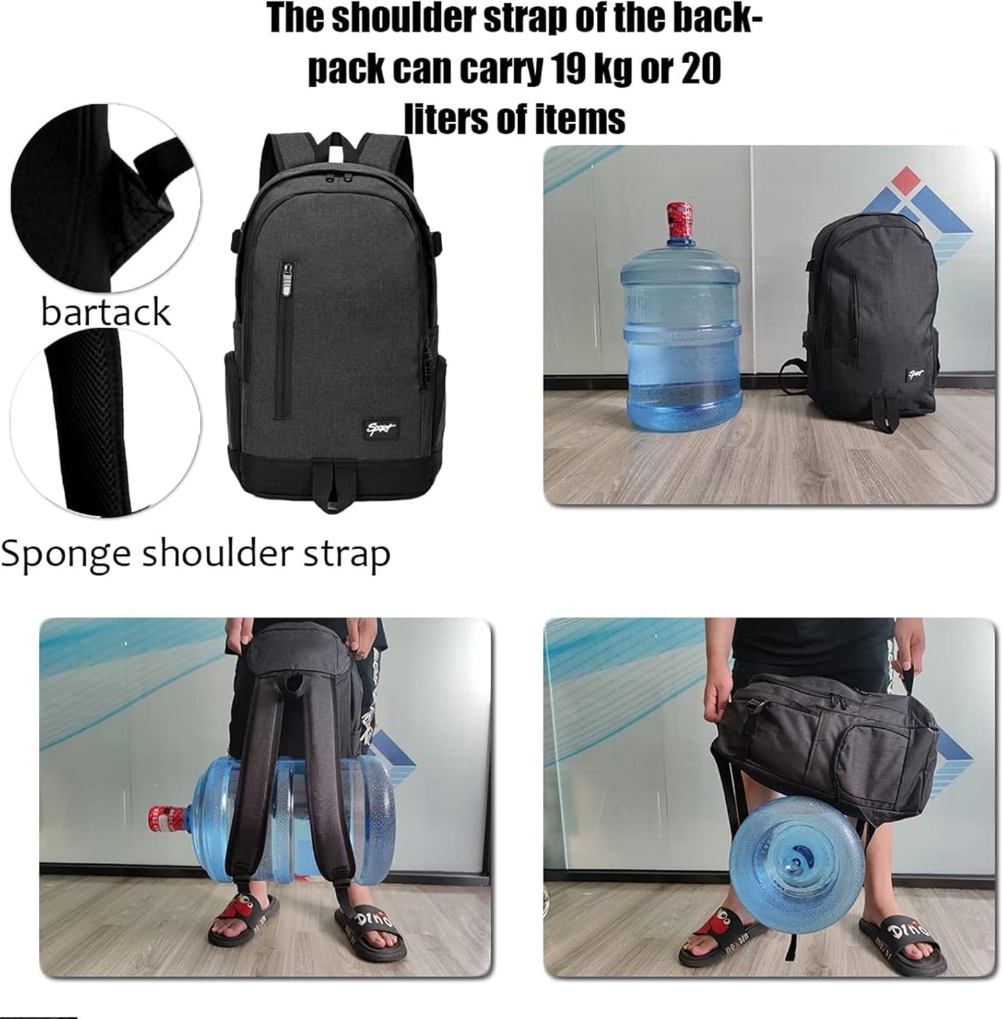 Dun 15,6" Reise- und Arbeits-Laptop-Rucksack mit Organizer-Fächern