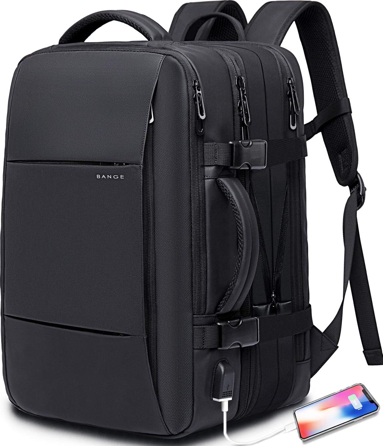Erweiterbarer 26–45L Wasserdichter Reiserucksack mit Laptopfach & Duffle-Option