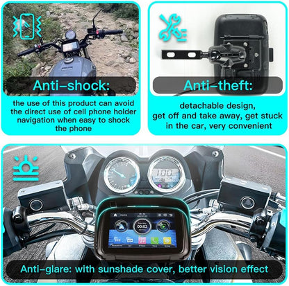 Tragbarer Motorradmonitor mit 5" (12,7 cm) IPS-Bildschirm – RideMate