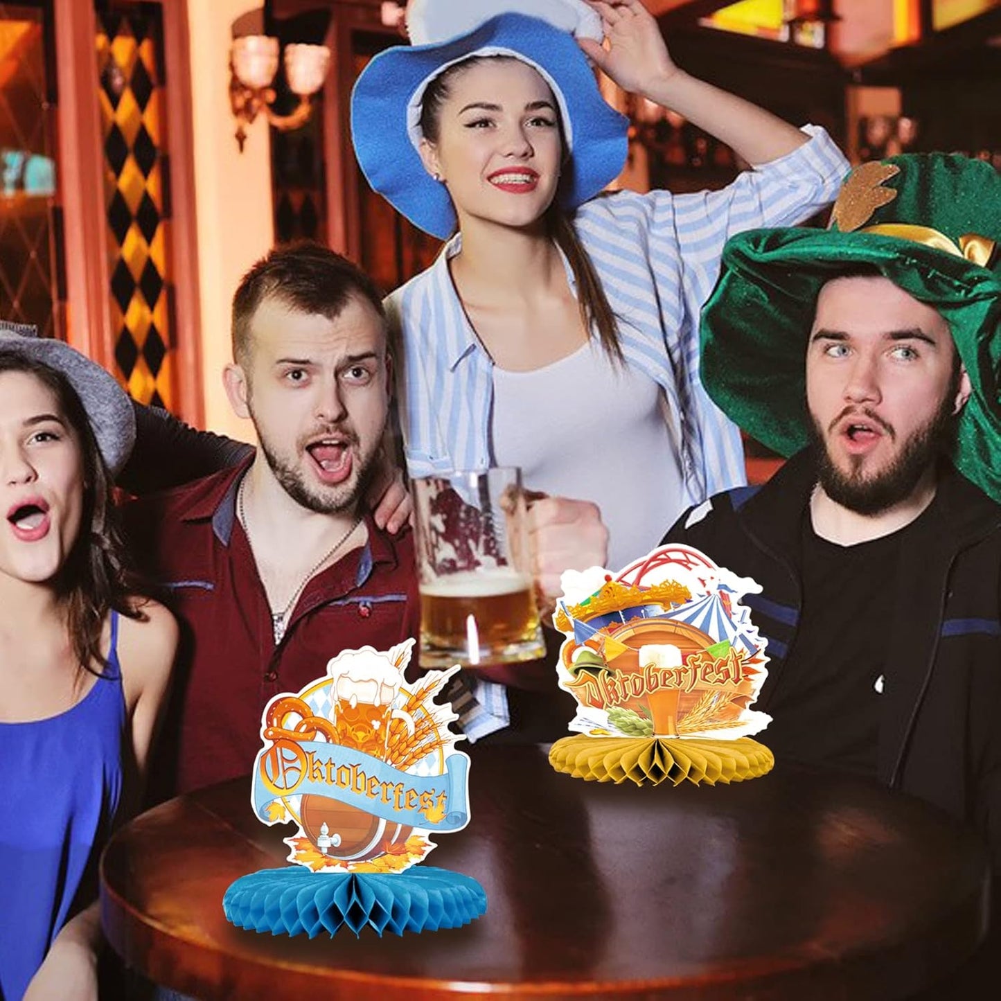 Waben-Tischdeko im 3er-Set – FestFreude Oktoberfest 2026