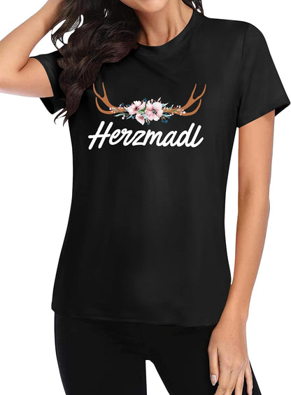Damen Kurzarm Herzmadl T-Shirt – Lena Oktoberfest 2026