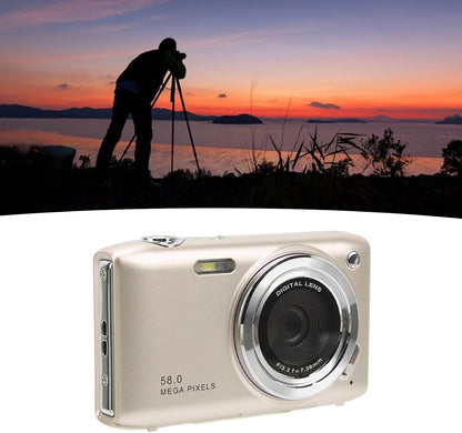 4K Kompakte Digitalkamera mit 58MP Fotos und 16-fachem Zoom – Lumora