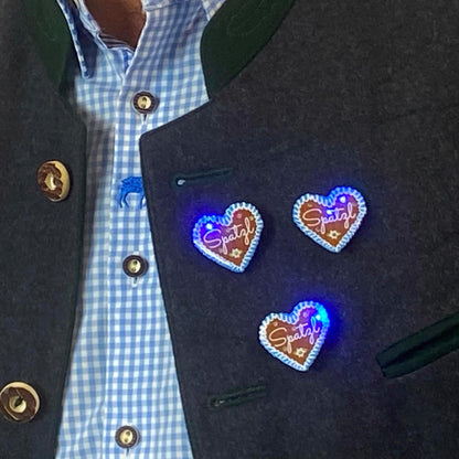 LED Lebkuchenherz Pins (4er-Set) – HerzGaudi Oktoberfest 2026