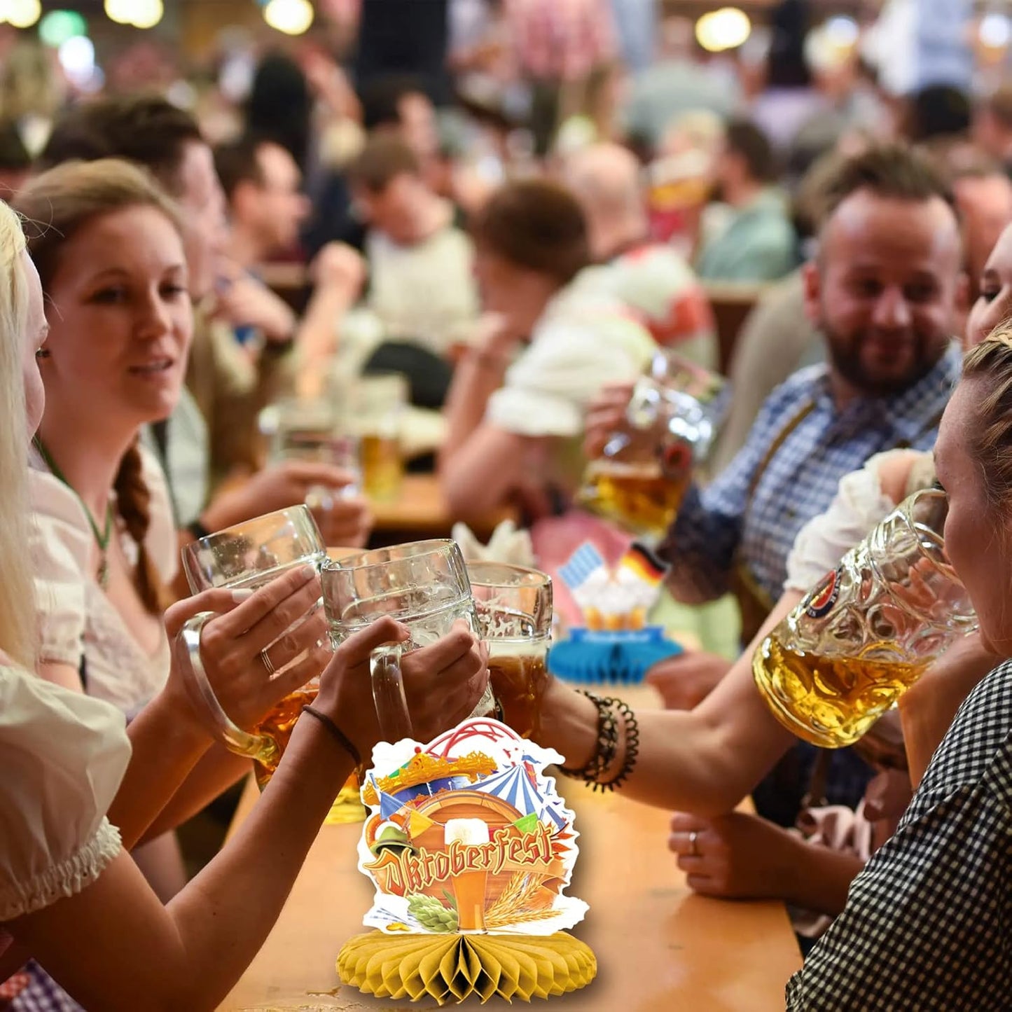 Waben-Tischdeko im 3er-Set – FestFreude Oktoberfest 2026