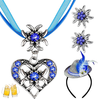 Edelweiß Schmuckset mit Perlen – TrachtenZauber Oktoberfest 2026