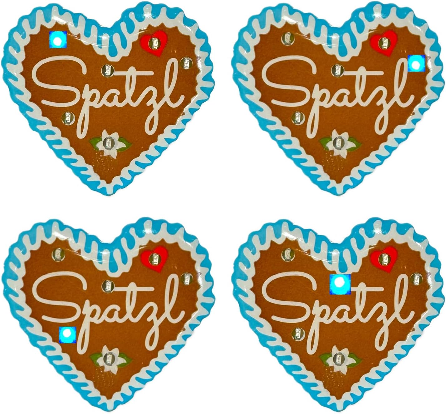 LED Lebkuchenherz Pins (4er-Set) – HerzGaudi Oktoberfest 2026