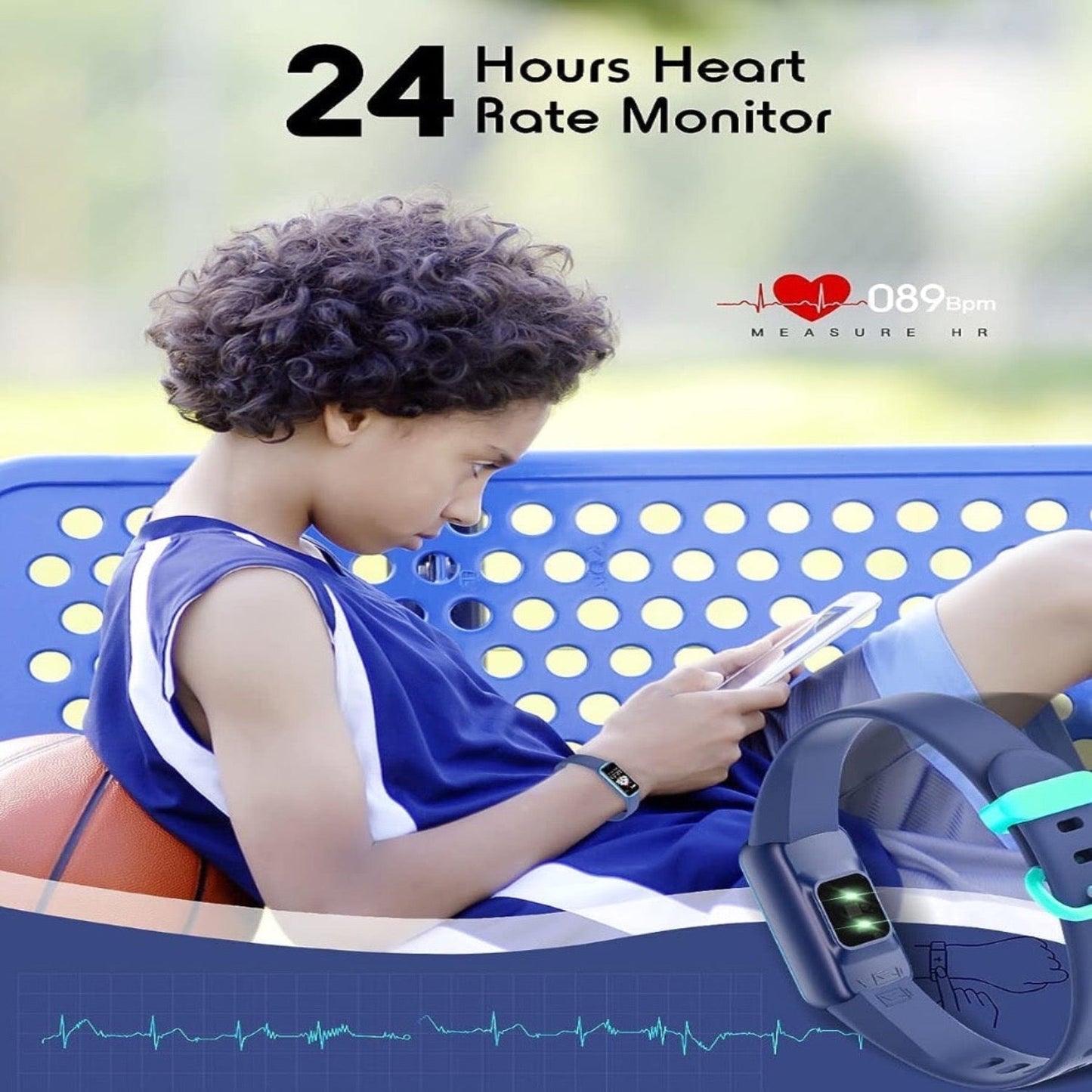 Kinder-Smartwatch mit GPS, Fitness-Tracking und Gesundheitsfunktionen – Viona