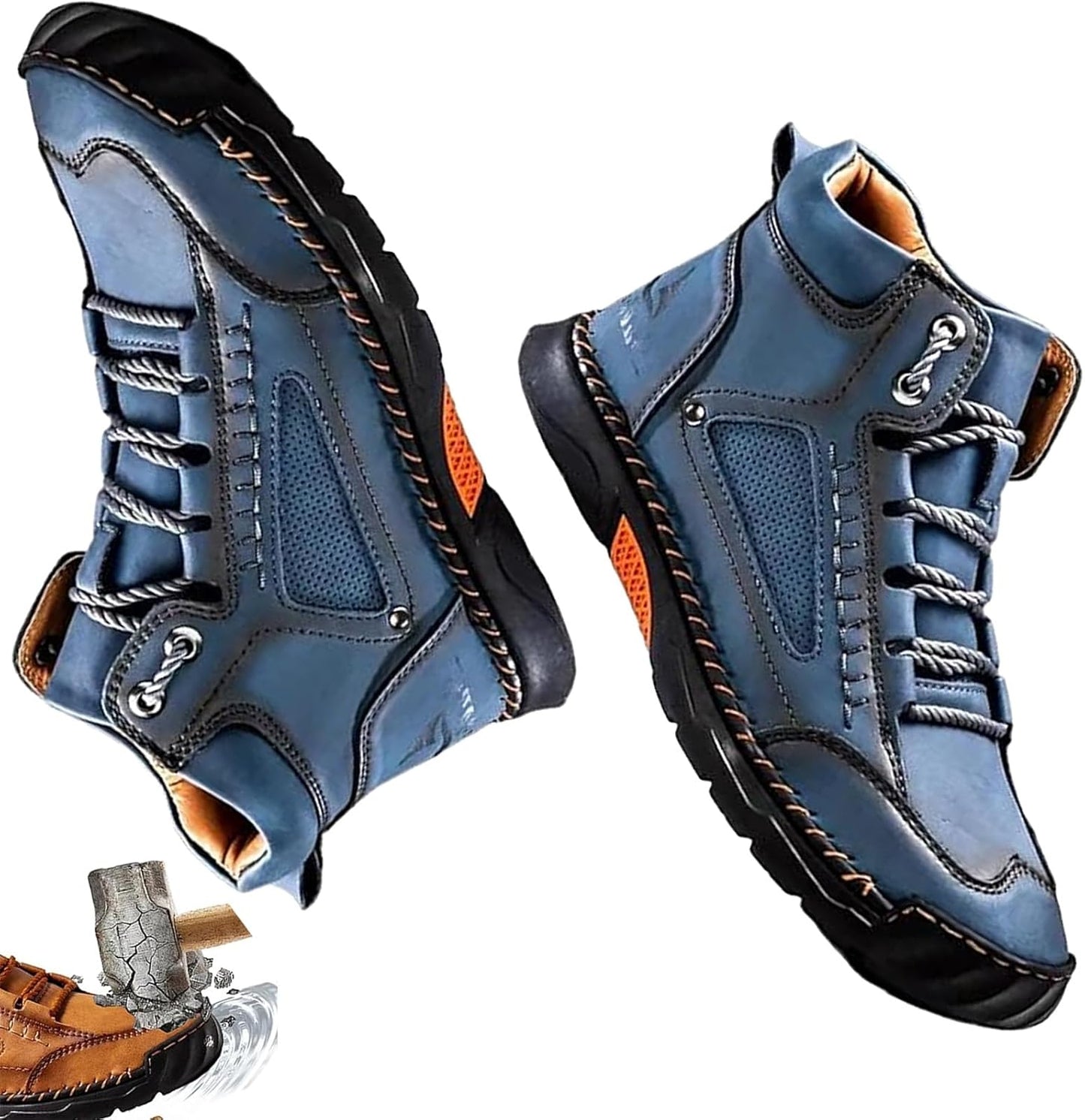 Handgefertigte wasserdichte orthopädische Stiefel für Männer – Fußgewölbestütze und rutschfeste Sohlen – Renvar