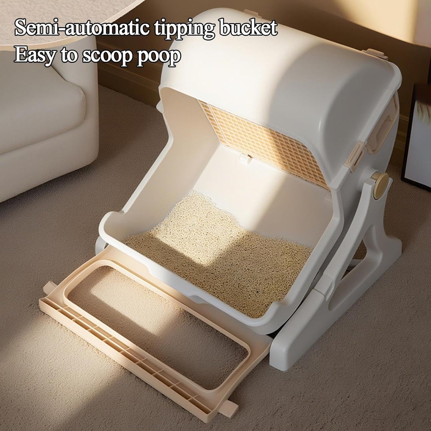 Automatische geruchlose Katzentoilette mit offenem Design – Felvora