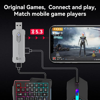 RGB Gaming-Tastatur und Maus-Combo – Ergonomisches Controller-Adapter-Set – Zyvorn