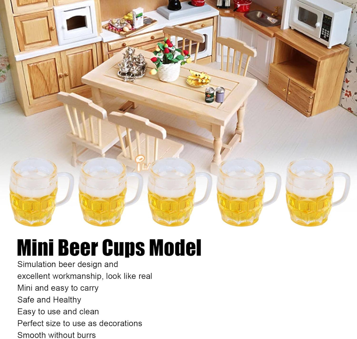Mini Bierkrüge (12er-Set, Harz) – DekoProst Oktoberfest 2026