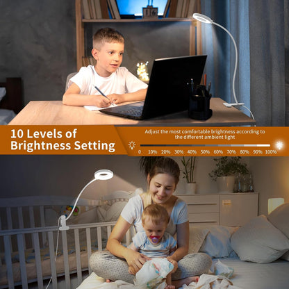 3 Farbmodi LED Schreibtischklemmlampe mit flexiblem Schwanenhals – Selvara (1+1 KOSTENLOS)