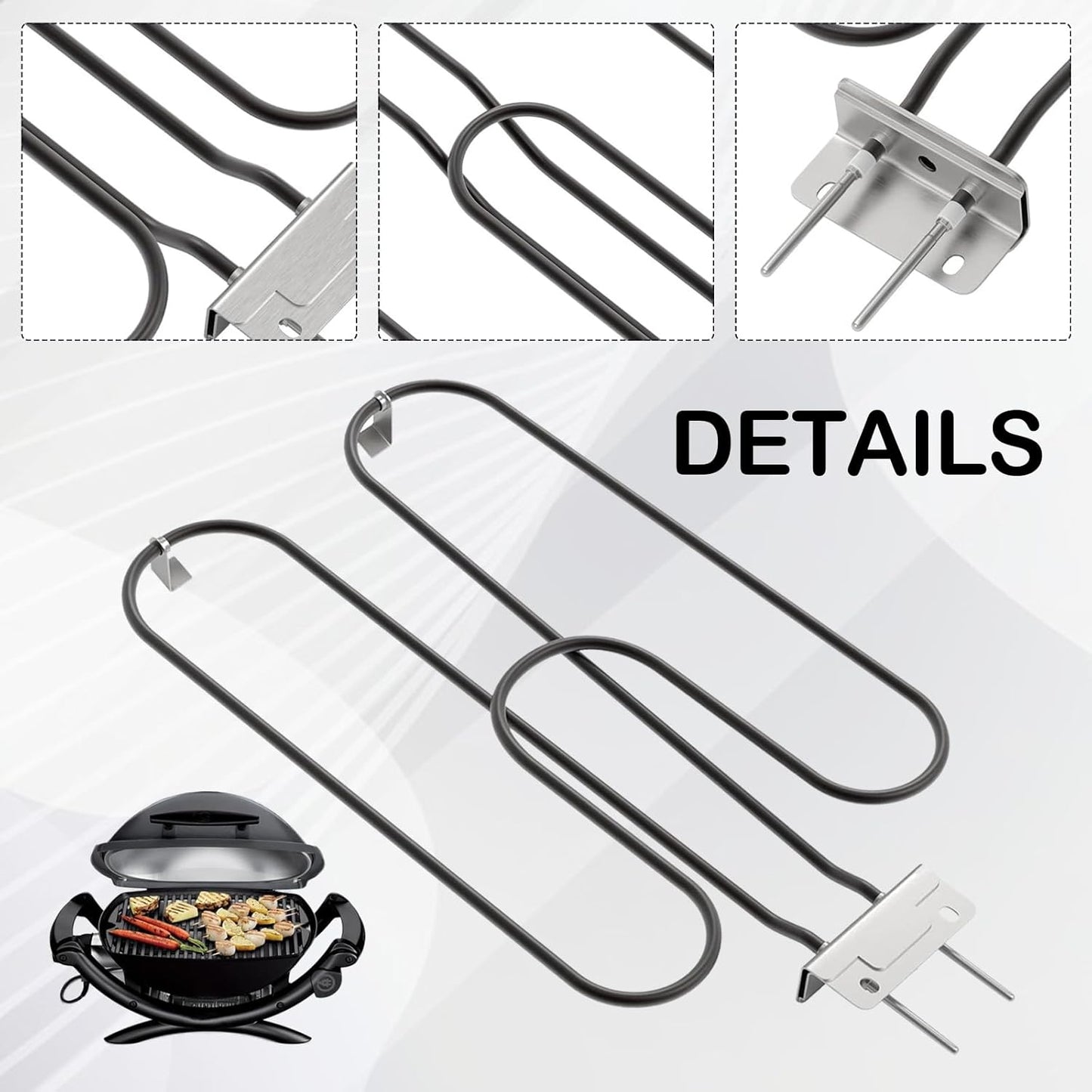 Hochleistungs-Edelstahl-Grillheizspirale 2200W für Outdoor-Elektro-BBQ – Zeythra
