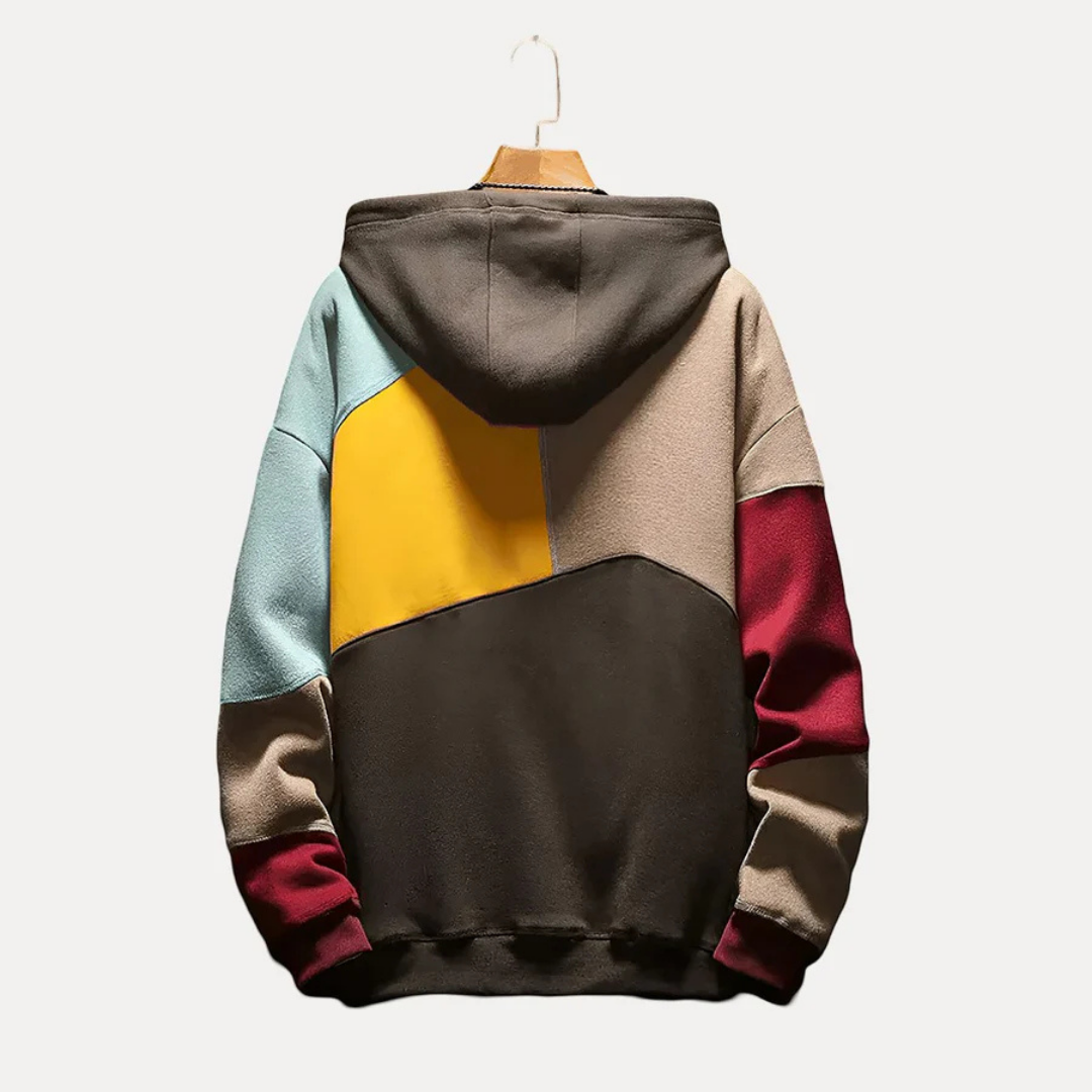 Herren Kapuzenpullover mit Strick & Druckdesign – WinterEase