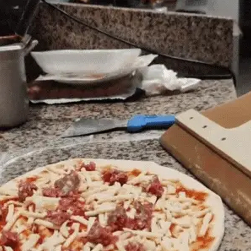 Verschiebbarer Pizzaschieber aus Birkenholz mit Schiebemechanismus – Fornello