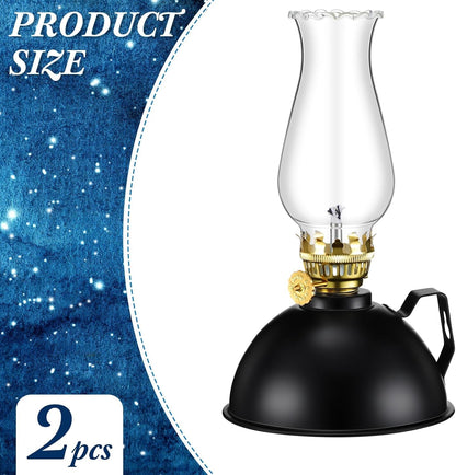 Vintage-Style Glas- & Metallöl Lampen Set von 2 – Ardin