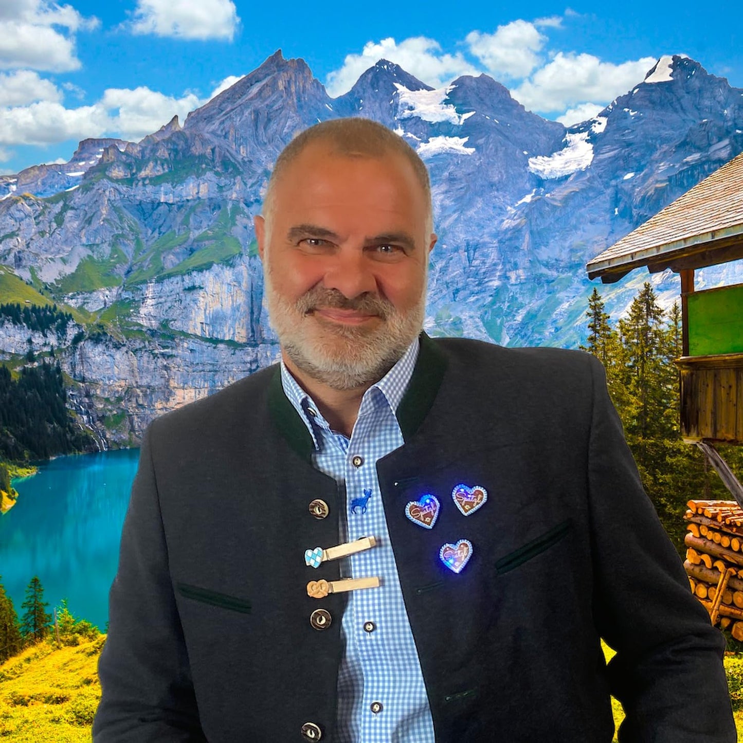 LED Lebkuchenherz Pins (4er-Set) – HerzGaudi Oktoberfest 2026