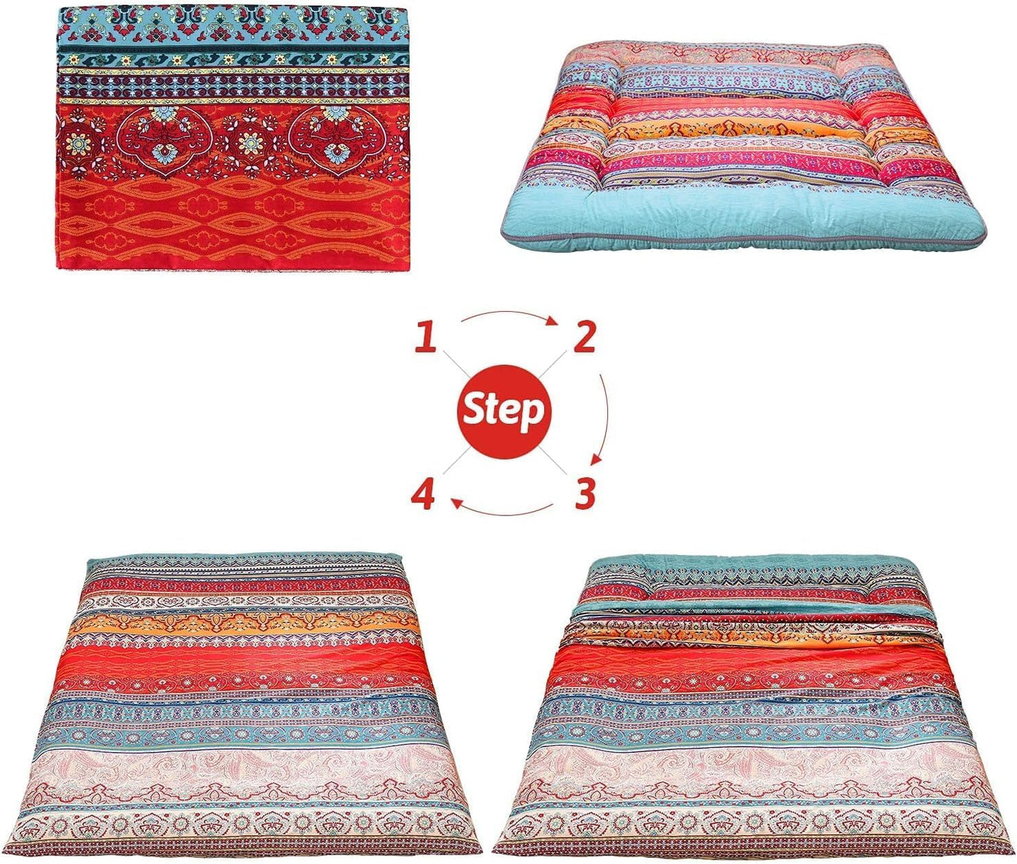 Faltbare japanische Futon-Bodenmatratze mit Memory-Foam-Unterstützung – Arivon