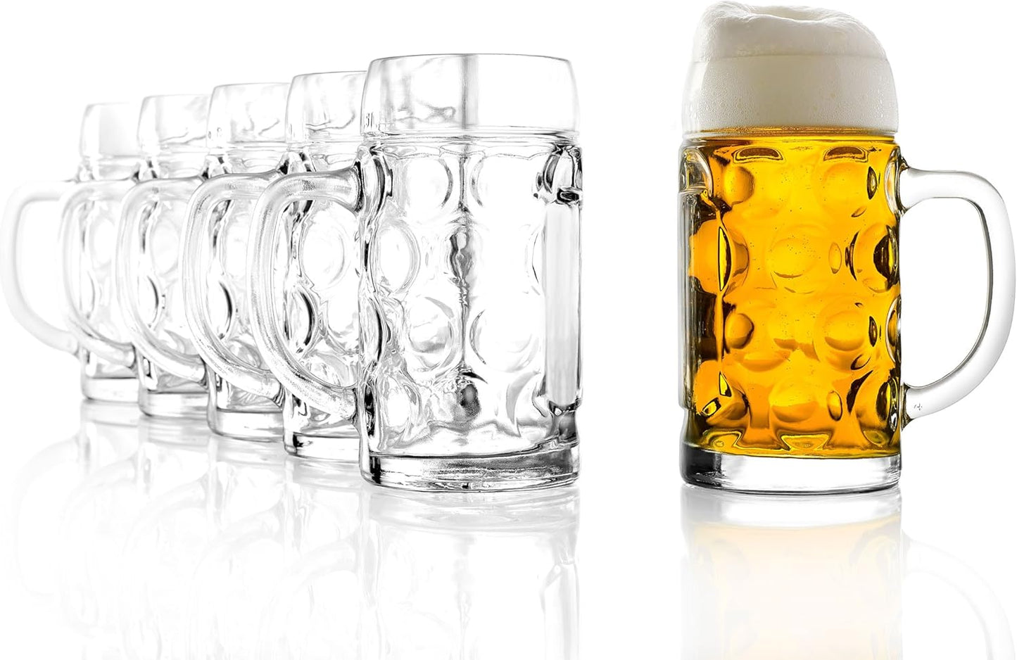 Bierkrug Glas (2er-Set/6er-Set, 0,5 L) – WiesnKrug Oktoberfest 2026