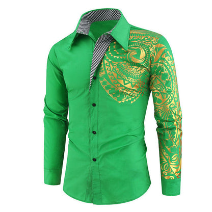 Herrenhemd mit goldenen Details – Darius