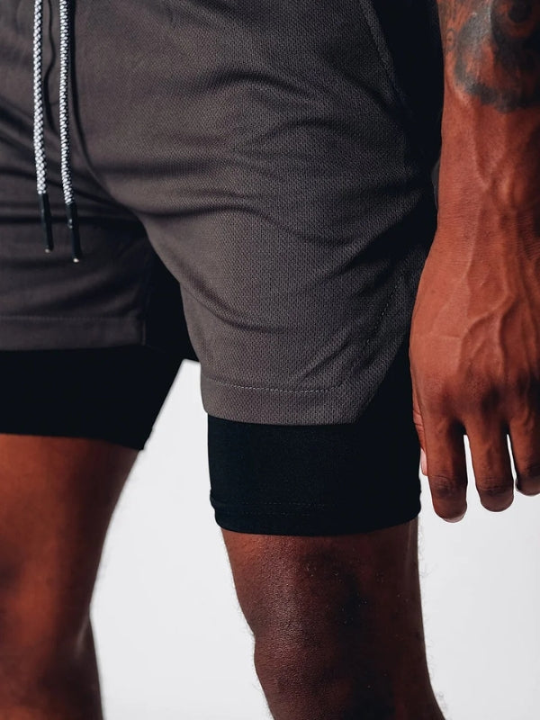 2-in-1 Sommer-Sportshorts für Herren – Felix