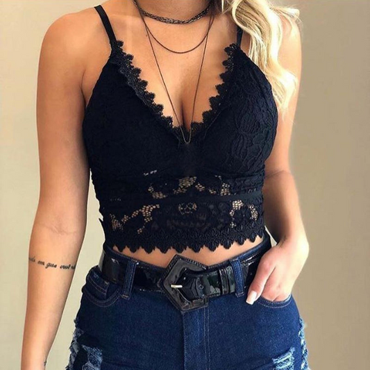 Damen Spitze Top mit Spaghettiträgern – Lina