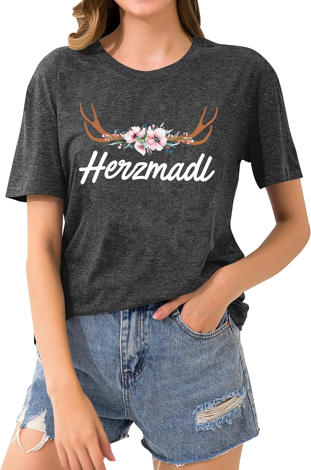 Damen Kurzarm Herzmadl T-Shirt – Lena Oktoberfest 2026