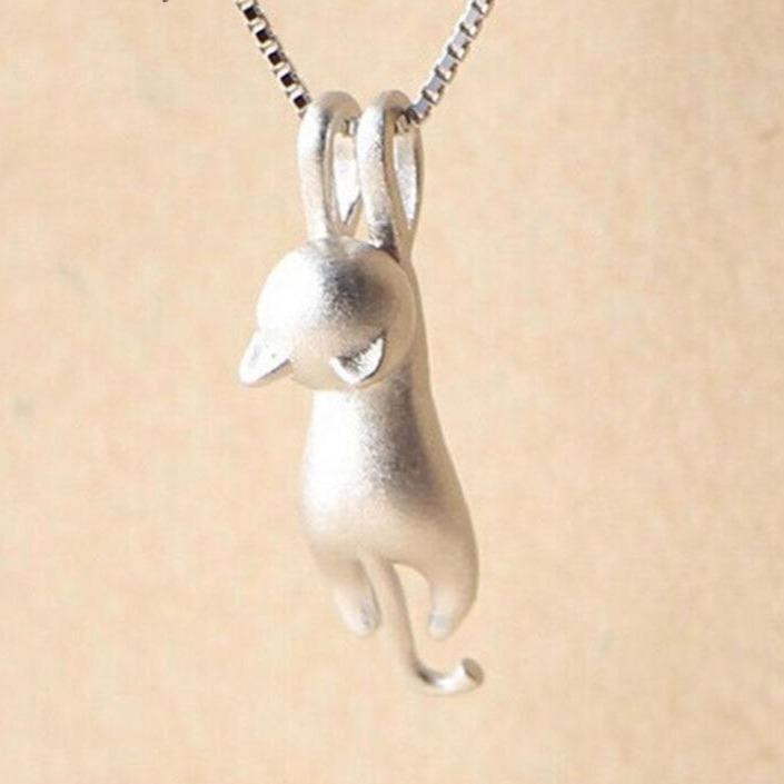 925 Sterling Silber Halskette - CatCharm 