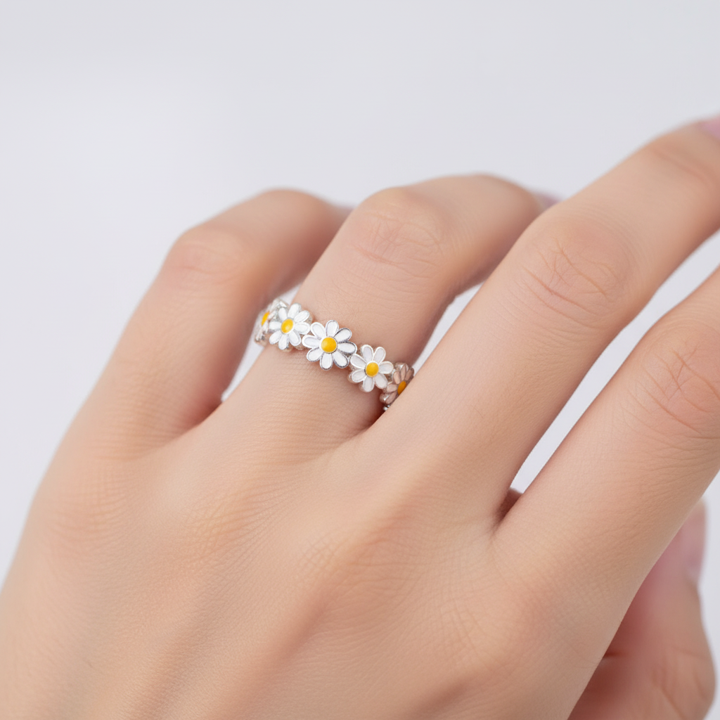 925er Silberring - PetalGlow 
