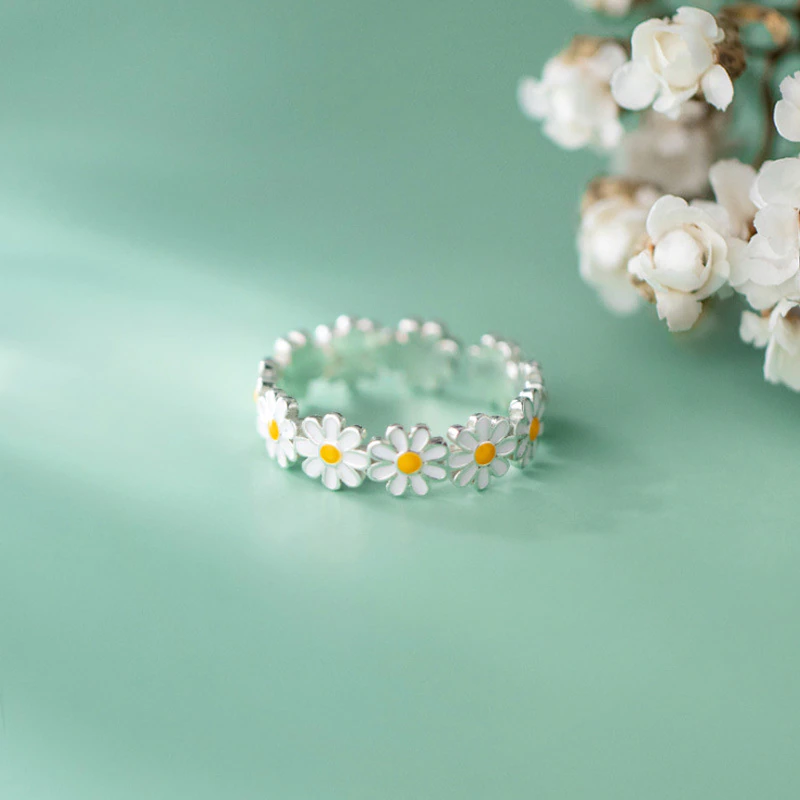 925er Silberring - PetalGlow 