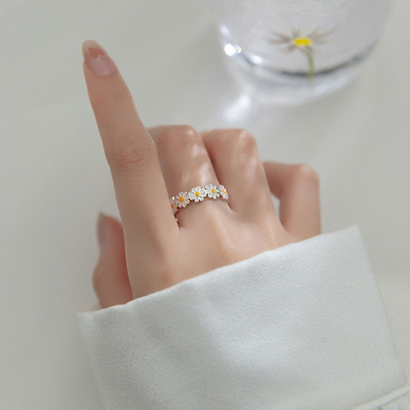 925er Silberring - PetalGlow 