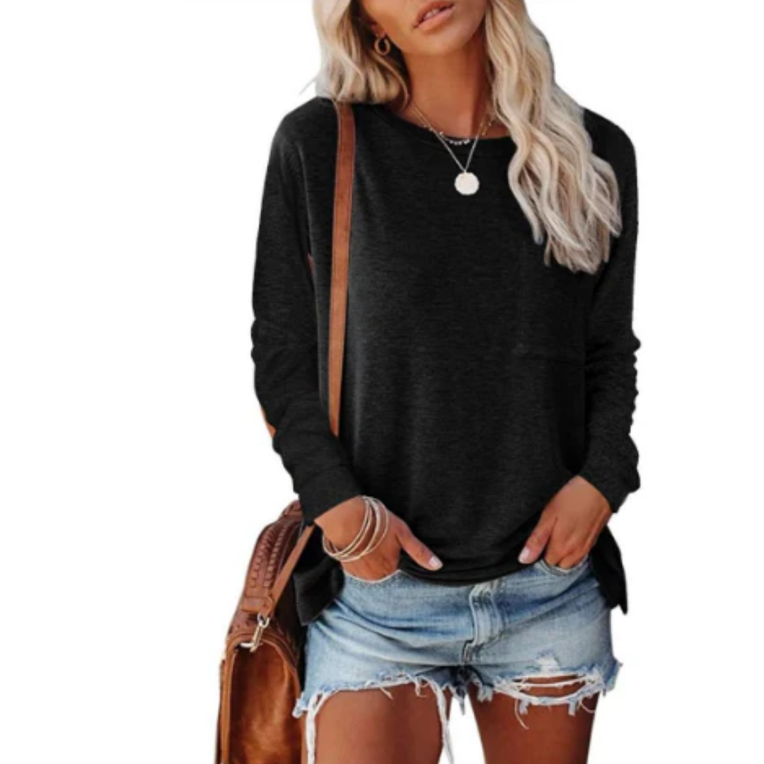 Damen Langarmshirt mit Rundhalsausschnitt – Jaxony