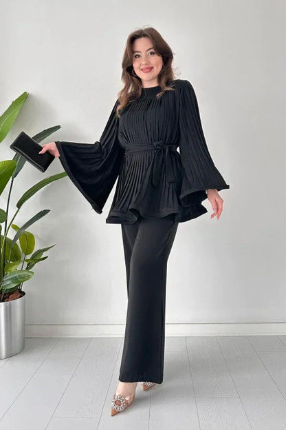 Damen Falten Kleidungsset – Selene