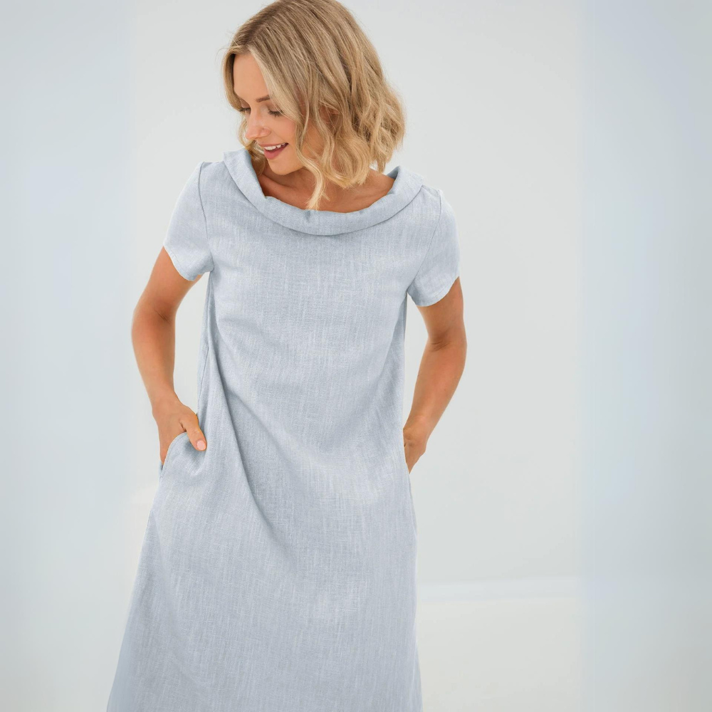 Stylisches Sommerkleid aus Leinen-Baumwoll-Mix - LinaLuft