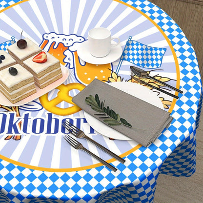 Runde Tischdecke Polyester (152 cm & 178 cm) – WiesnTisch Oktoberfest 2026