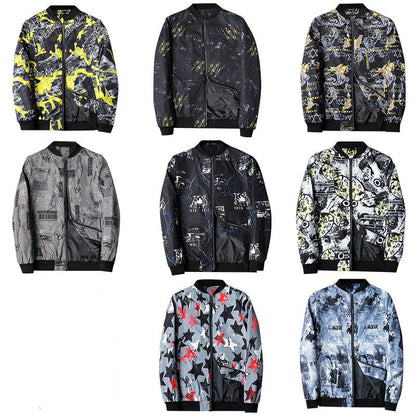 Herbstliche Bedruckte Herren-Bomberjacke - Enzo